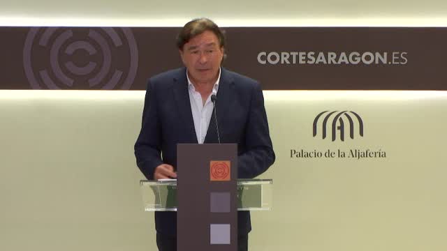 poster Rueda de prensa de la A. P. Aragón-Teruel Existe (G. P. Mixto)