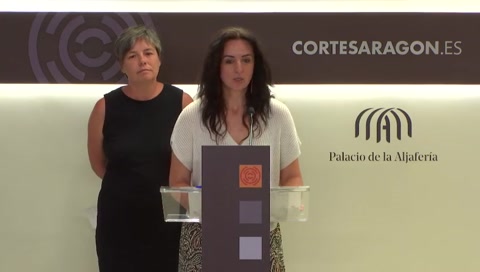 Rueda de prensa del  A. P. Izquierda Unida de Aragón (G. P. Mixto)