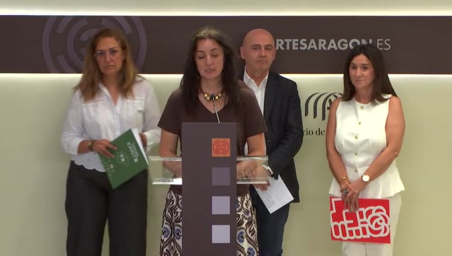 poster Rueda de prensa conjunta de los GG. PP. Socialista, Chunta Aragonesista y Mixto (AA. PP....
