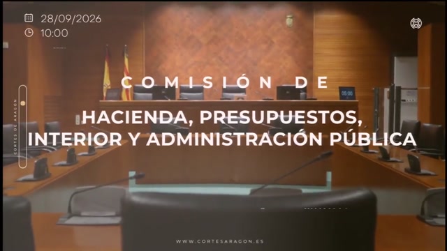 poster Comisión de Hacienda, Presupuestos, Interior y Administración Pública/R