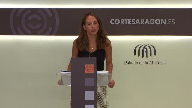poster Rueda de prensa de la presidenta de las Cortes de Aragón