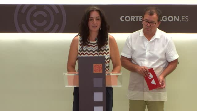 poster Rueda de prensa de la A. P. Izquierda Unida de Aragón (G. P. Mixto)