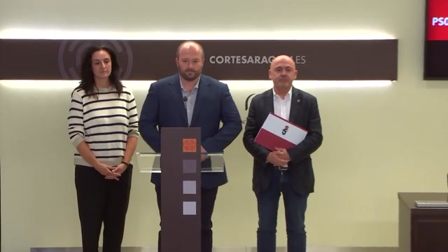 poster Rueda de prensa conjunta de los GG. PP. Socialista y Chunta Aragonesista, y de la A. P....