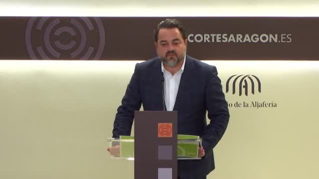 poster Rueda de prensa del G. P. Vox en Aragón