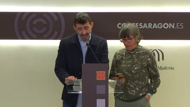 poster Rueda de prensa de la A. P. Izquierda Unida Aragón (G. P. Mixto)