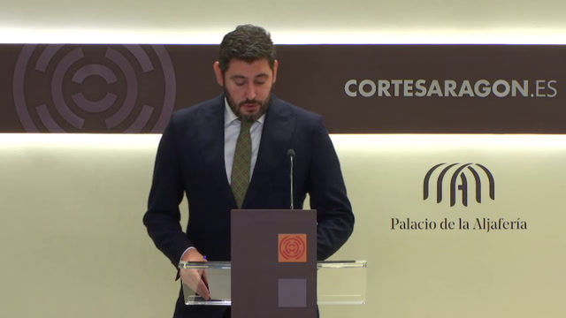 poster Rueda de prensa del G. P. Vox en Aragón