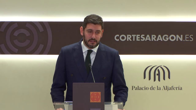 poster Rueda de prensa de VOX en Aragón