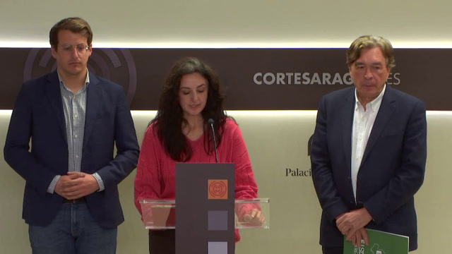 poster Rueda de prensa de las AA. PP. Aragón-Teruel Existe e Izquierda Unida de Aragón (G. P. Mixto)