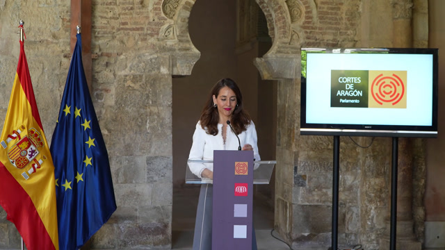 poster Rueda de prensa de la presidenta de las Cortes de Aragón