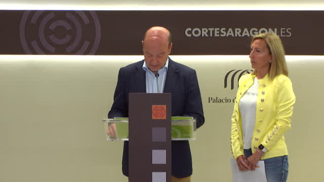 poster Rueda de prensa conjunta de los GG. PP. Popular y Vox en Aragón
