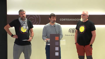 poster Rueda de prensa de la A. P. Izquierda Unida Aragón (G. P. Mixto)