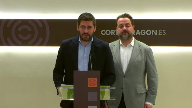 Rueda de prensa del G. P. VOX en Aragón