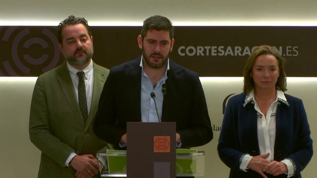 Rueda de prensa del G. P. VOX en Aragón