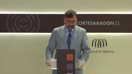 Rueda de prensa del G. P. VOX en Aragón